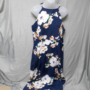 NWT Anself blue floral maxi dress womens 2XL